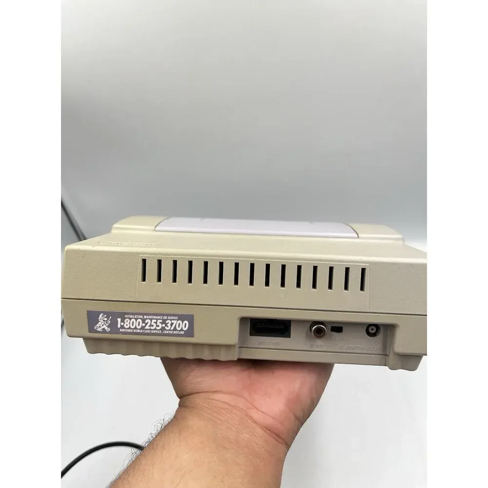 Super Nintendo SNES Console w/ 1 OEM Controller + All OEM Cords - TESTED
